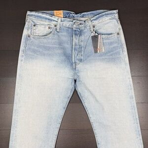 Levi's 501 Jeans 34 x 32 Selvedge Denim Straight Leg Button Fly Red Tab 66